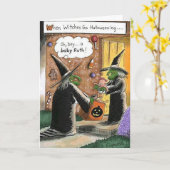 Trick or treat van de Heksen van Halloween van de Kaart (Gele Bloem)