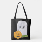 Trick or treat van gravestone en Jack-o-Latern Tote Bag (Achterkant)