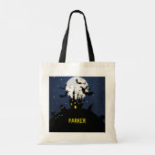 Trick or treat van het gehakte huis tote bag (Achterkant)