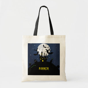 Trick or treat van het gehakte huis tote bag