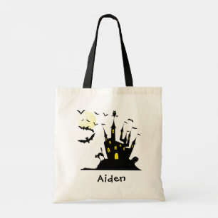 Trick or treat van het gehakte huis tote bag