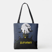 Trick or treat van het gehakte huis tote bag (Achterkant)
