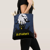Trick or treat van het gehakte huis tote bag (Dichtbij)