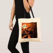 Trick or treat van het gehakte huis tote bag (Voorkant (product))