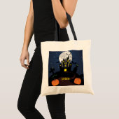 Trick or treat van het gehakte huis tote bag (Voorkant (product))