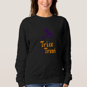 Trick or treat van vliegende heks Halloween Trui