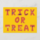 Trick or treat versierde Halloween Briefkaarten (Voorkant)