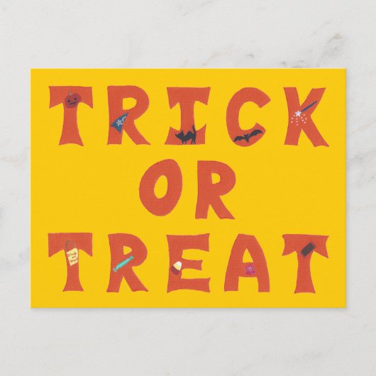 Trick or treat versierde Halloween Briefkaarten (Voorkant)
