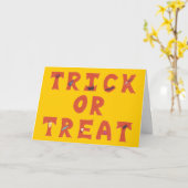Trick or treat versierde Halloween Kaarten (Gele Bloem)