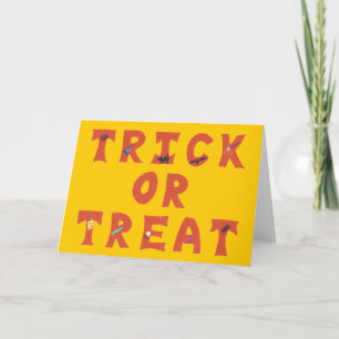 Trick or treat versierde Halloween Kaarten