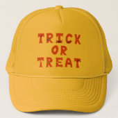 Trick or treat versierde Halloween Petten (Voorkant)