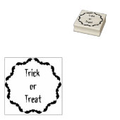 Trick or treat verslaat kunstzegel van silhouette rubberstempel (Gestempeld)