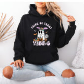 Trick or Treat Vibes Retro Ghost Halloween Hoodie