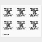 Trick or treat vierkante sticker (Vel)