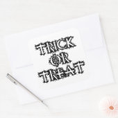 Trick or treat vierkante sticker (Envelop)