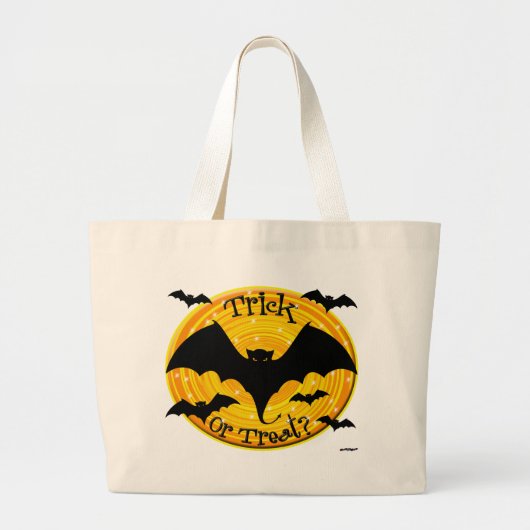 Trick Or Treat? Vleermuizen Grote Tote Bag (Voorkant)