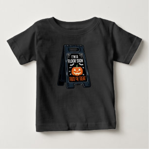 Trick or treat vloerteken plakkerig kostuum zwart