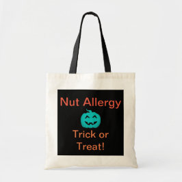Trick or treat voor allergie BLACK aanpassen Tote Bag
