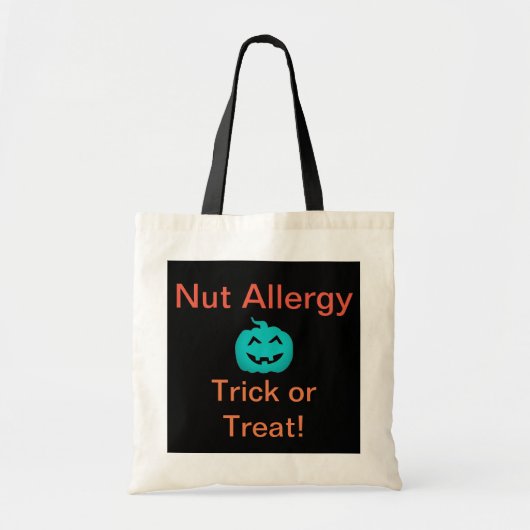 Trick or treat voor allergie BLACK aanpassen Tote Bag (Voorkant)