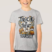Trick or treat voor jezelf - Halloween Tri-Blend Shirt (Voorkant)