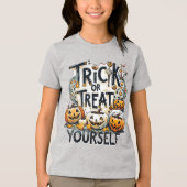 Trick or treat voor jezelf - Halloween Tri-Blend Shirt (Voorkant)
