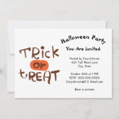 Trick or treat voor kinderen of volwassenen Hallow Kaart (Voorkant)