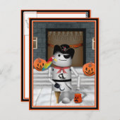Trick or treat voor Robo-x9 Briefkaart (Voorkant / Achterkant)