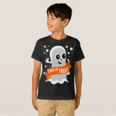 Trick or treat Vriendelijke Halloween Ghost T-shirt (Voorkant volledig)