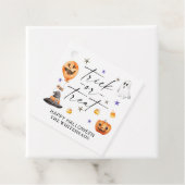 Trick or treat Waterverf Halloween Partij Bedankjes Labels (In situ)