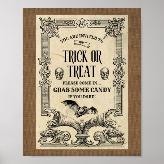 Trick or treat Welkom Poster (Voorkant)