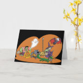 Trick or treat wenskaart kaart (Gele Bloem)