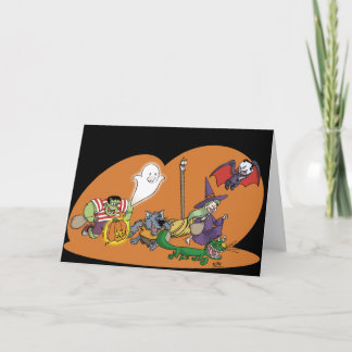 Trick or treat wenskaart kaart