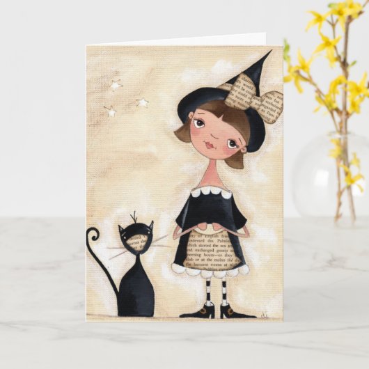 Trick or treat - Wenskaart Kaart (Gele Bloem)