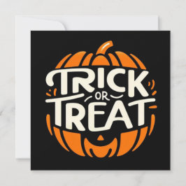 Trick or treat wenskaarten kaart