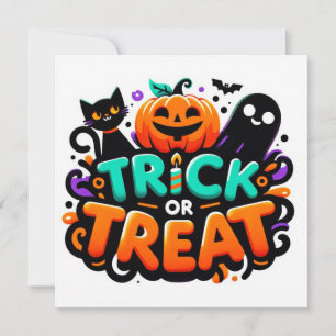 Trick or treat Wenskaarten Kaart