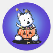 Trick-or-treat Westie Sticker (Voorkant)