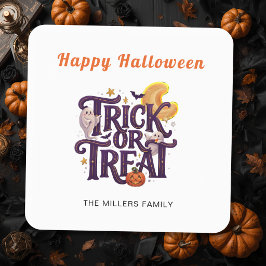 Trick or Treat Whimsical Geesten Halloween  Vierkante Sticker