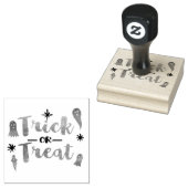 Trick or treat Whimsical Halloween Ghosts Rubberstempel (Gestempeld)