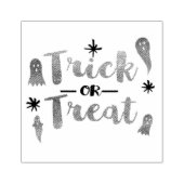 Trick or treat Whimsical Halloween Ghosts Rubberstempel (Afrduk)