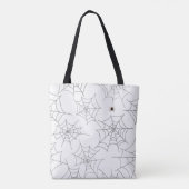 Trick or treat White Spiderweb Spider Halloween Tote Bag (Achterkant)