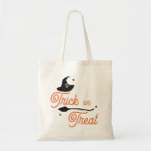 Trick or treat, Wicked Witch Pet, Broom, Halloween Tote Bag (Voorkant)