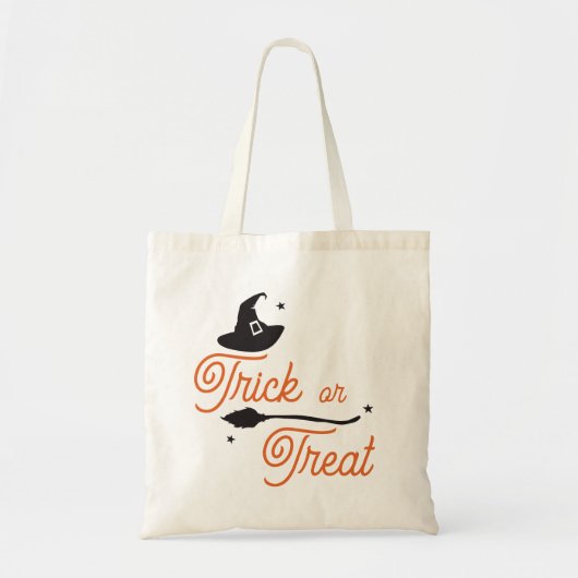 Trick or treat, Wicked Witch Pet, Broom, Halloween Tote Bag (Voorkant)