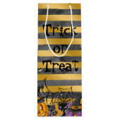 Trick or treat wijn cadeautas (Achterkant)