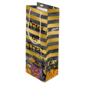 Trick or treat wijn cadeautas (Voorkant Gekanteld)