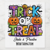 Trick or treat wijn etiket (Enkel label)