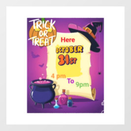 Trick or treat Window Cling Raamsticker