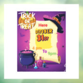 Trick or treat Window Cling Raamsticker (Vel 3)