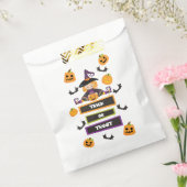 Trick or treat Witch Bat Pumpkin Halloween Bedankzakje (Gezegeld)