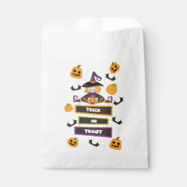 Trick or treat Witch Bat Pumpkin Halloween Bedankzakje