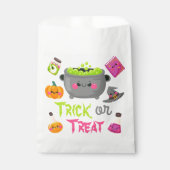 Trick or treat Witch Cauldron Halloween Bedankzakje (Voorkant)